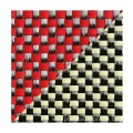 3K red plain carbon aramid hybrid fabric